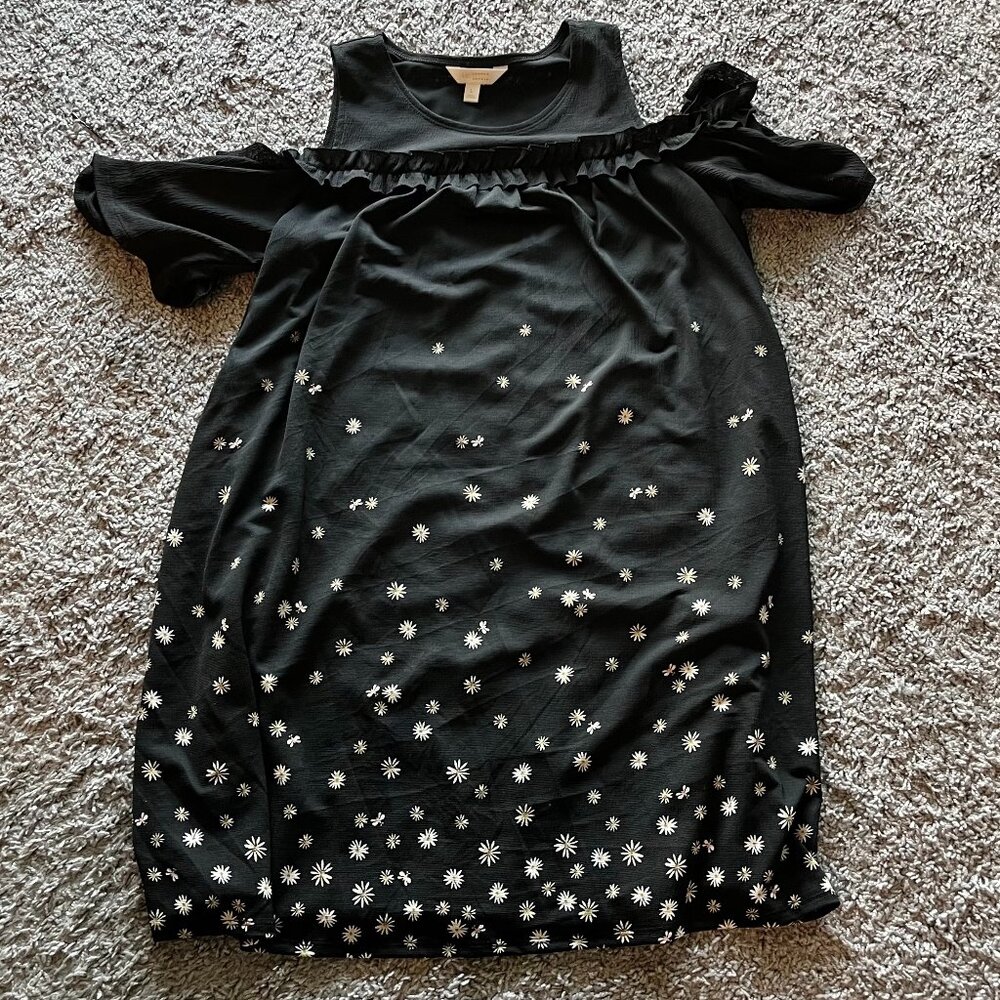 LC Lauren Conrad Cold Shoulder Daisy Print Dress